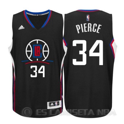 Camiseta Pierce #34 Los Angeles Clippers Negro - Haga un click en la imagen para cerrar